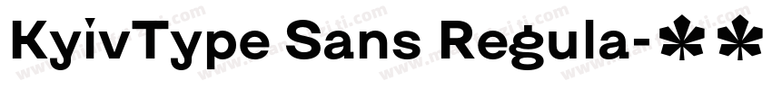KyivType Sans Regula字体转换